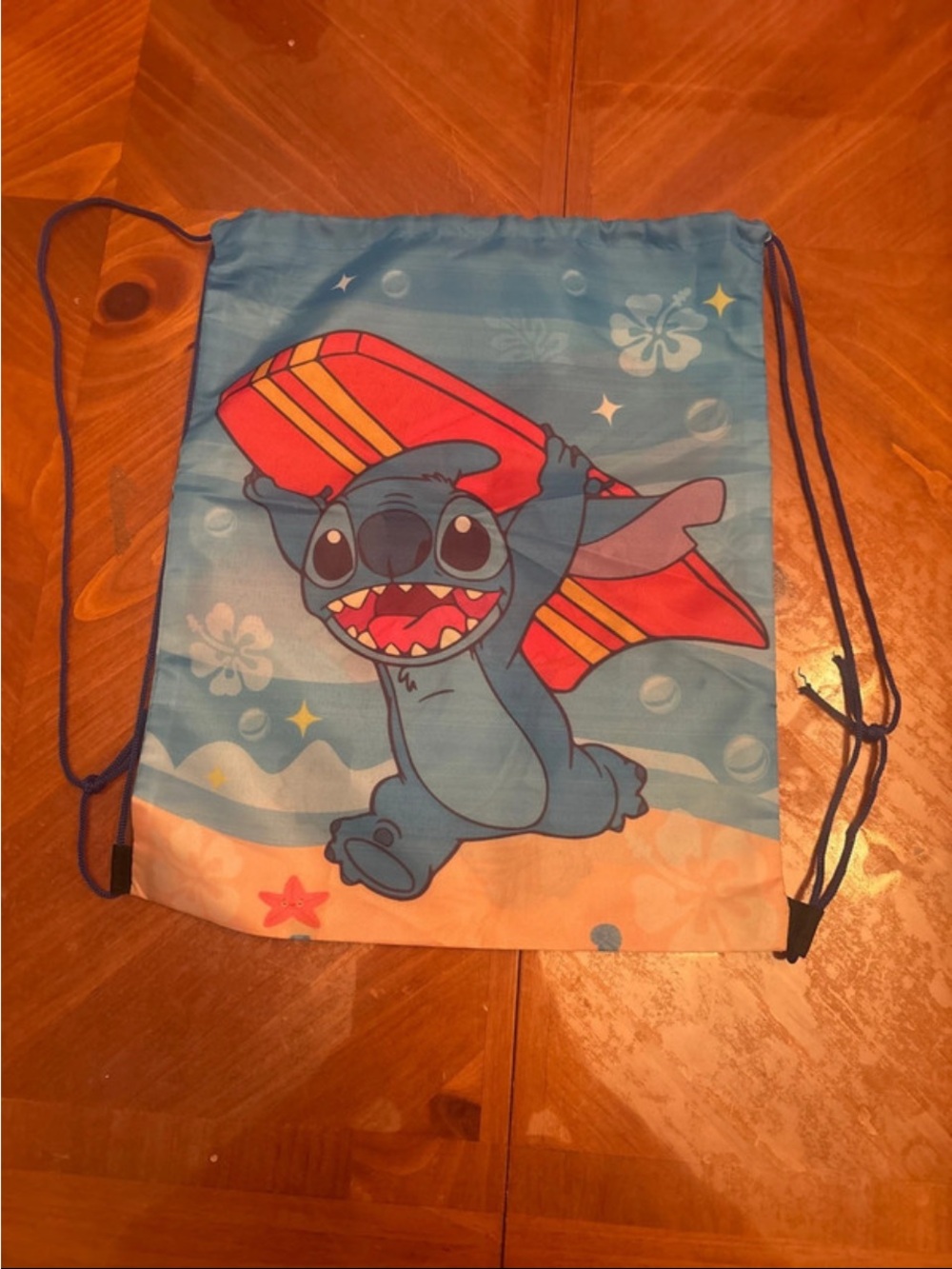 Dose of Colors Blue Stitch Surf Drawstring Backpack